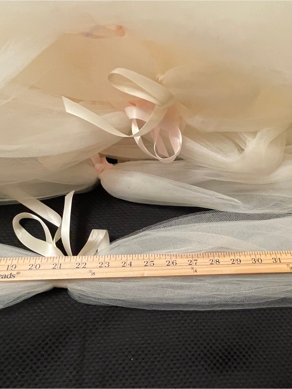 Ivory Tulle Fabric 18 pcs at 72 in each